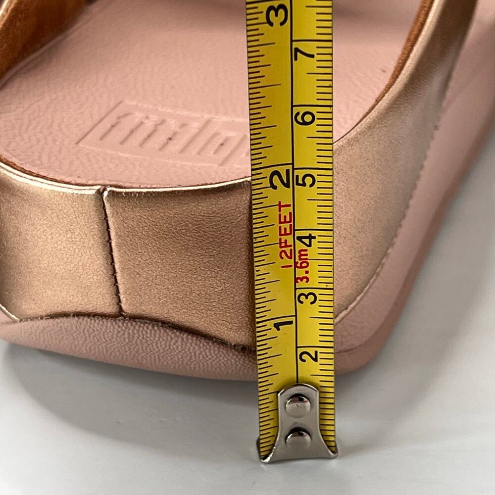 FitFlop Galaxy Crystal Embellished Toe-Thong Sandals Rose Gold Women 9/EU41 NWB - Picture 8 of 11